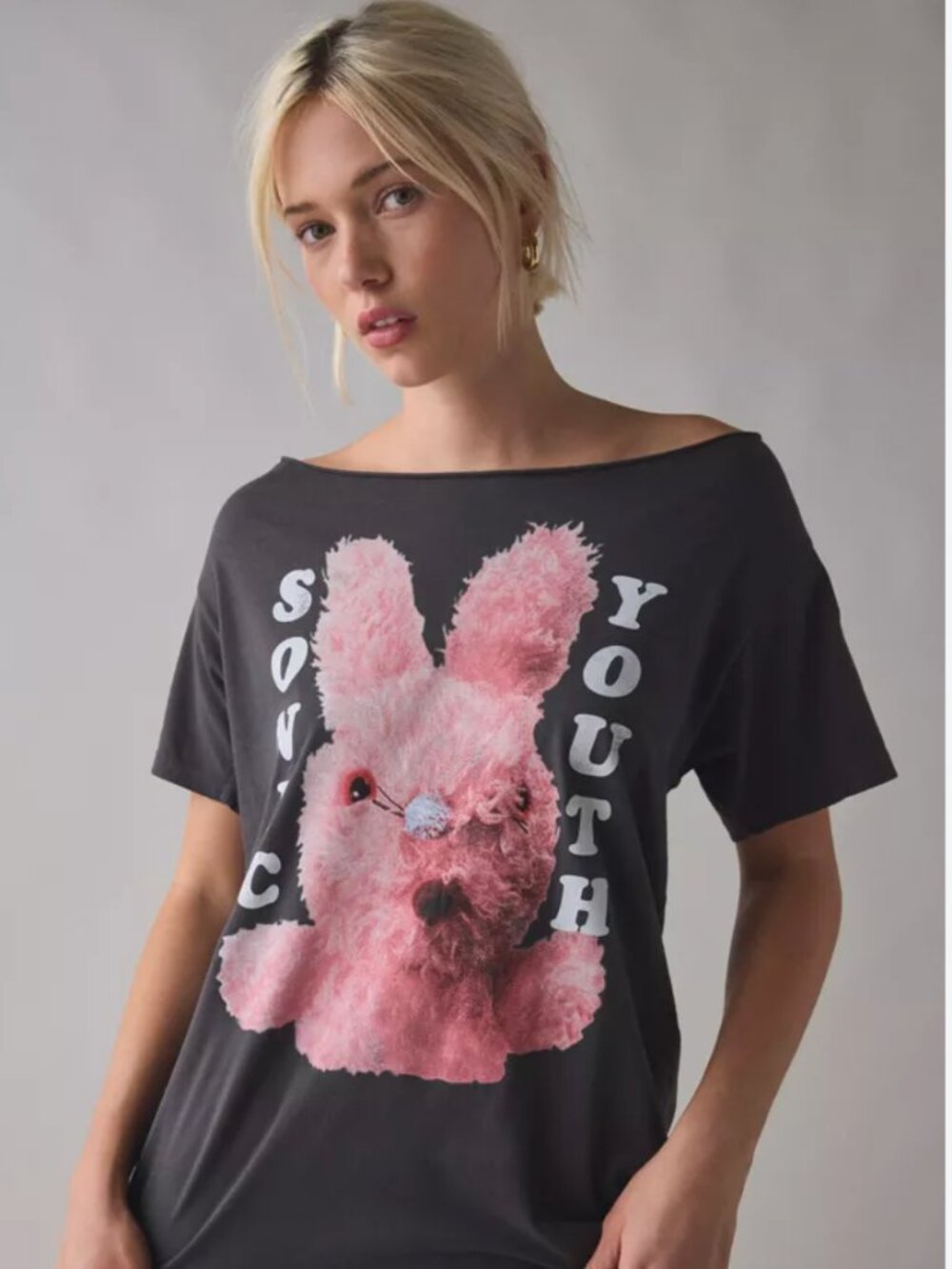 Sonic Youth Off-the-shoulder T-Shirt, Urban Outfitters